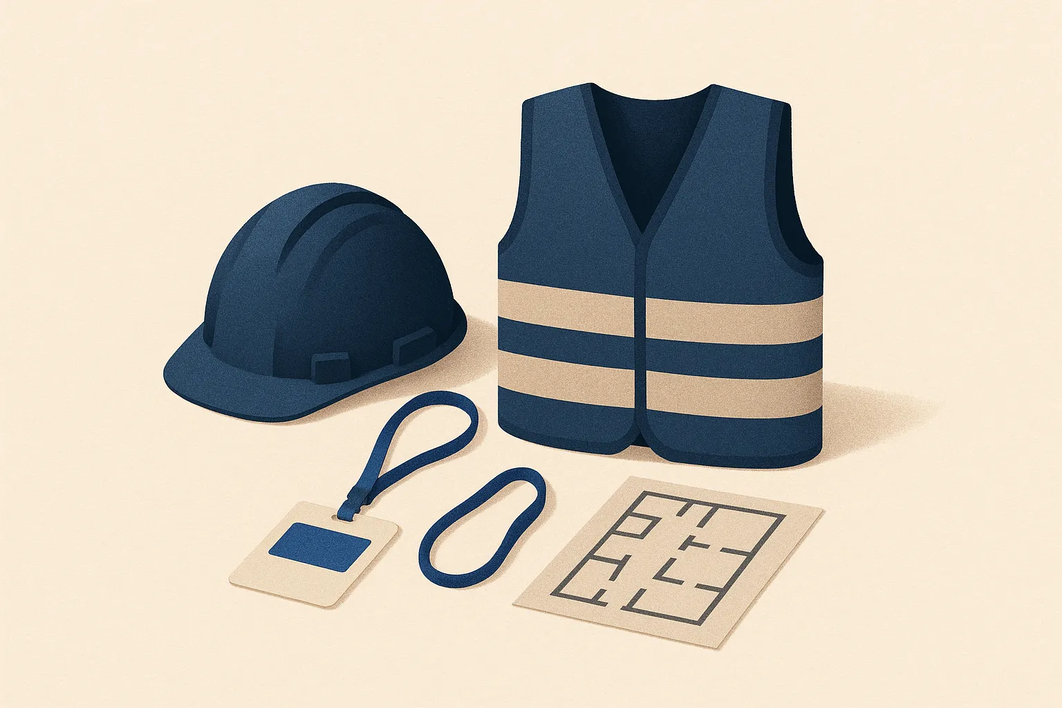 Editorial paper-craft illustration representing NSC Safety Congress & Expo, a conference for workplace safety professionals.